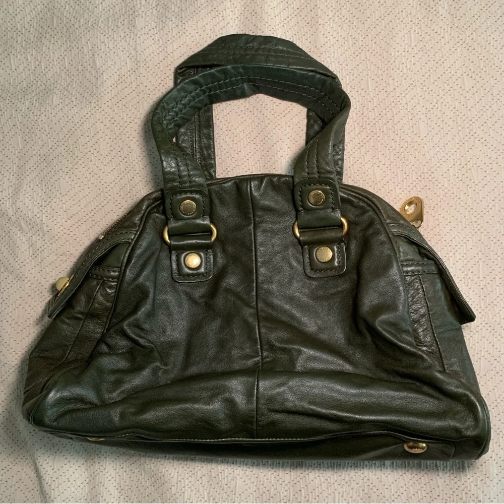 Marc By Marc Jacobs Green Satchel with Metallic Hardware - Picture 9 of 16